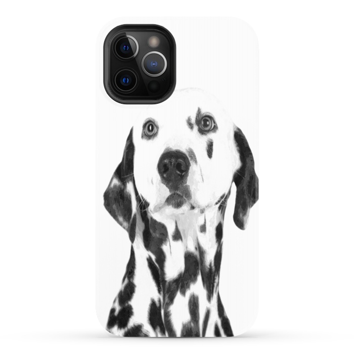 iPhone 12 Pro StrongFit Black and White Dalmatian by Alemi