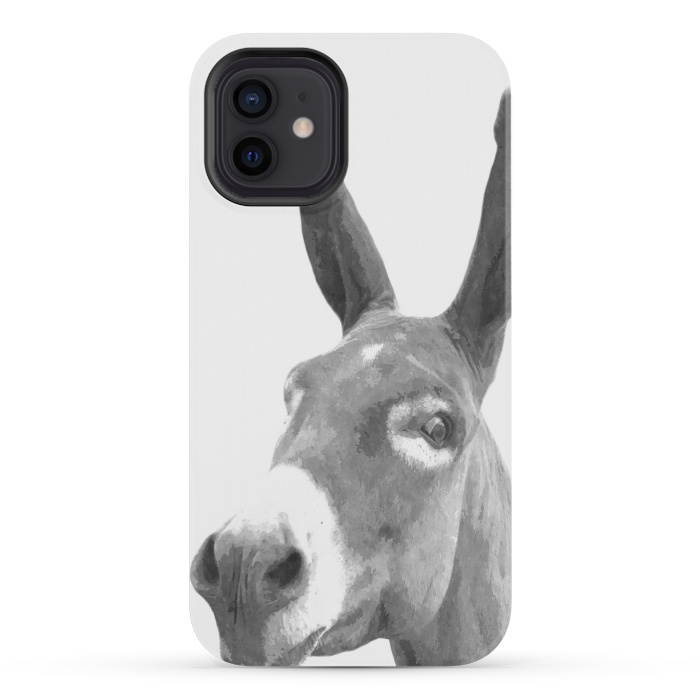 iPhone 12 mini StrongFit Black and White Donkey by Alemi