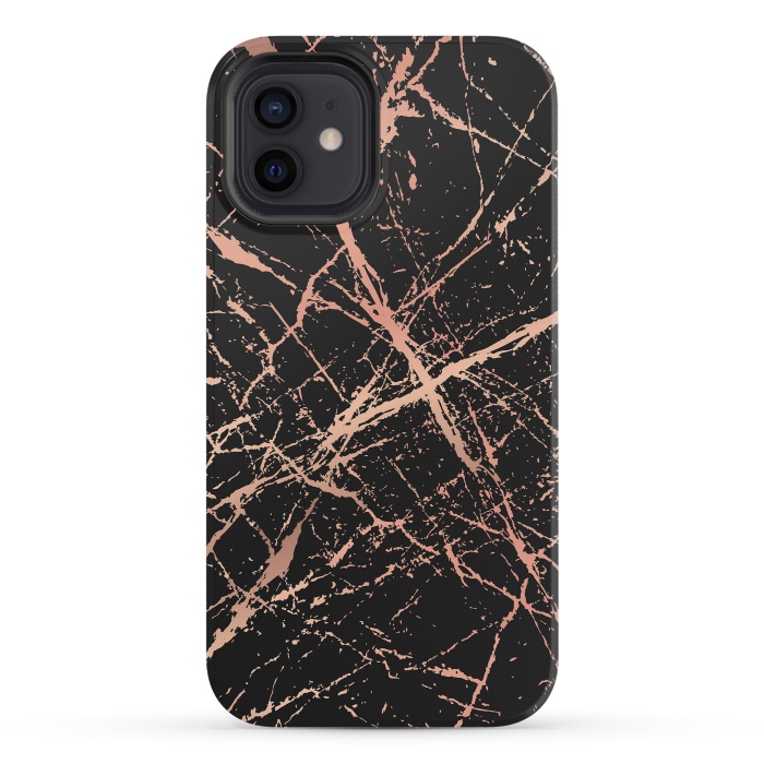 iPhone 12 mini StrongFit Copper Splatter 003 by Jelena Obradovic
