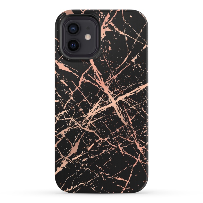 iPhone 12 StrongFit Copper Splatter 003 by Jelena Obradovic