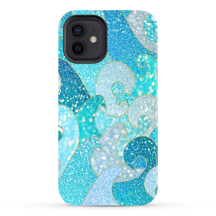 iPhone 12 StrongFit Mermaid Ocean Glitter Waves by  Utart