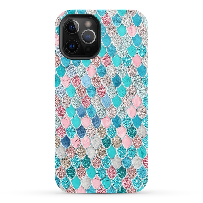 iPhone 12 Pro StrongFit Summer Pastel Glitter Mermaid Scales by  Utart