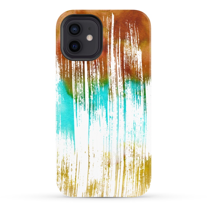 iPhone 12 StrongFit Watercolor Scratches by Creativeaxle