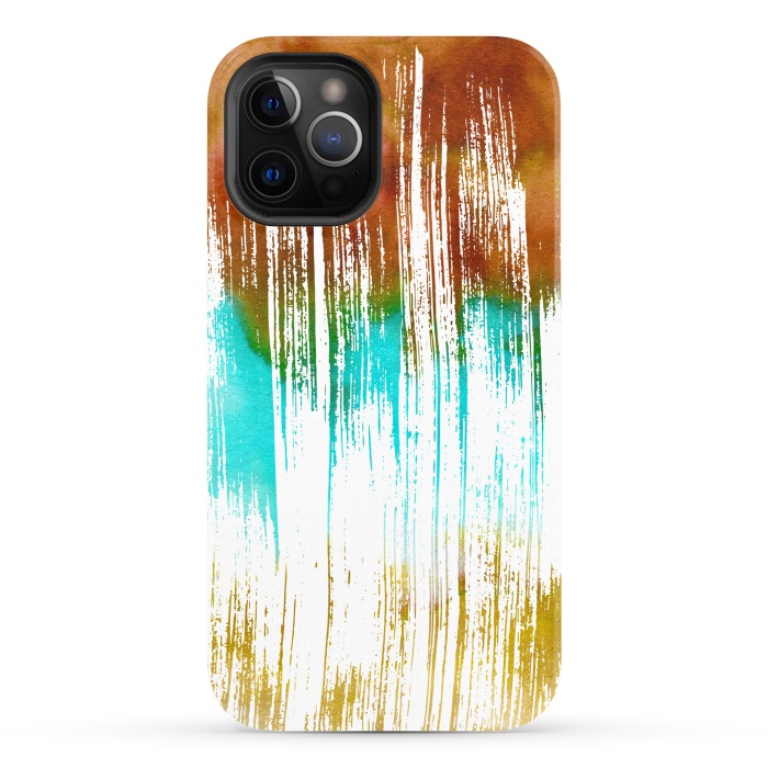 iPhone 12 Pro StrongFit Watercolor Scratches by Creativeaxle