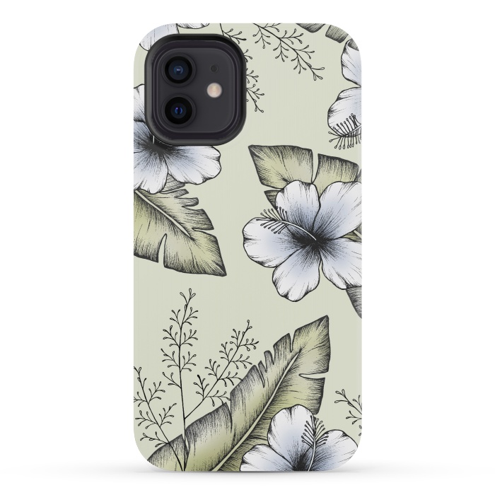 iPhone 12 mini StrongFit Tropical Blush by Barlena
