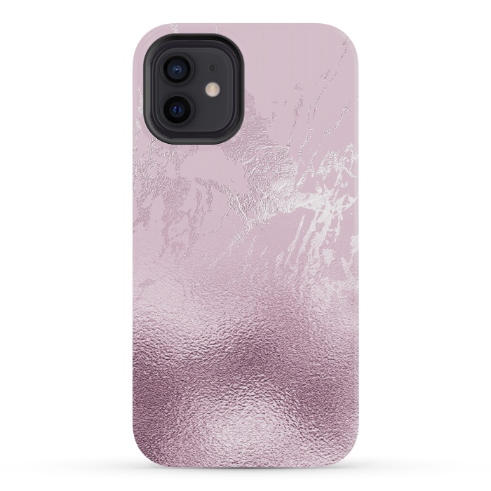 iPhone 12 mini StrongFit Blush Marble and Glitter by  Utart