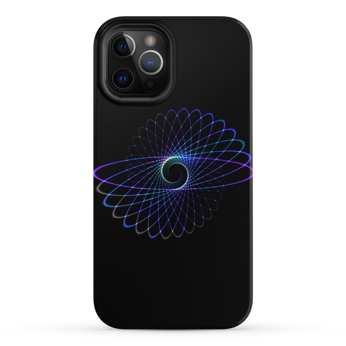 iPhone 12 Pro StrongFit Spirograph Object on Black by Andrea Haase