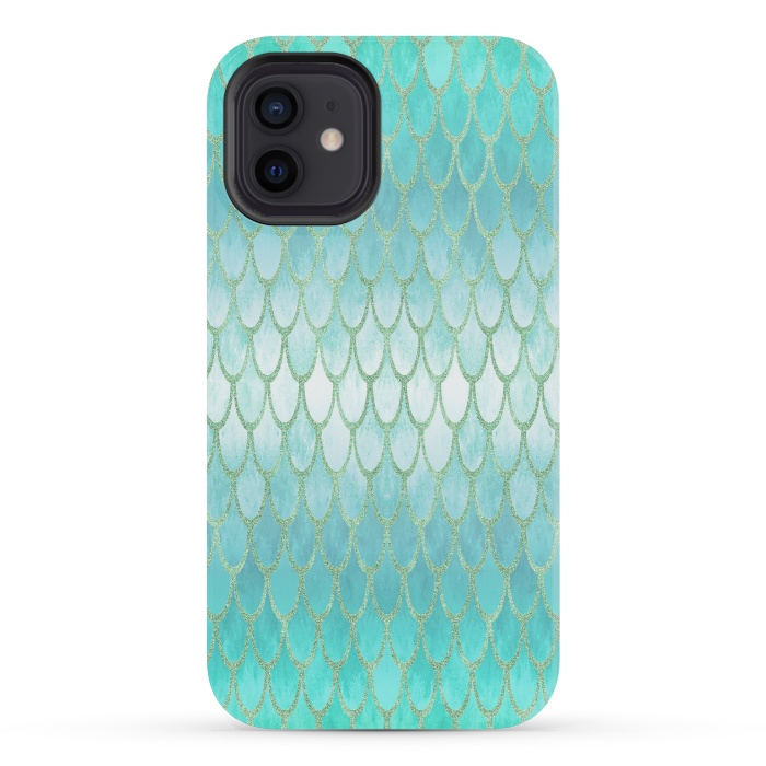 iPhone 12 mini StrongFit Pretty Mermaid Scales 03 by Angelika Parker