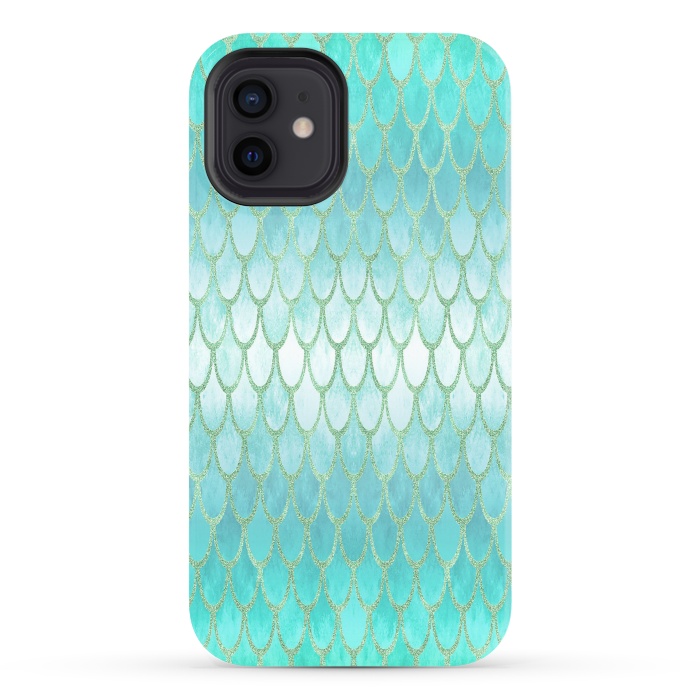 iPhone 12 StrongFit Pretty Mermaid Scales 03 by Angelika Parker