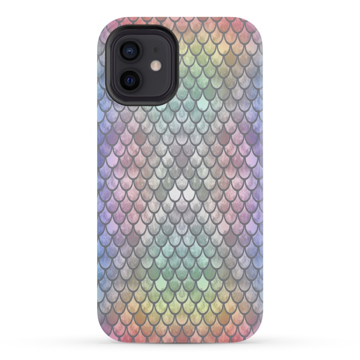 iPhone 12 mini StrongFit Pretty Mermaid Scales 26 by Angelika Parker
