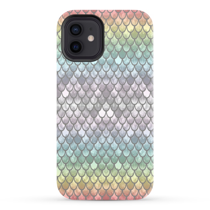 iPhone 12 StrongFit Pretty Mermaid Scales 11 by Angelika Parker