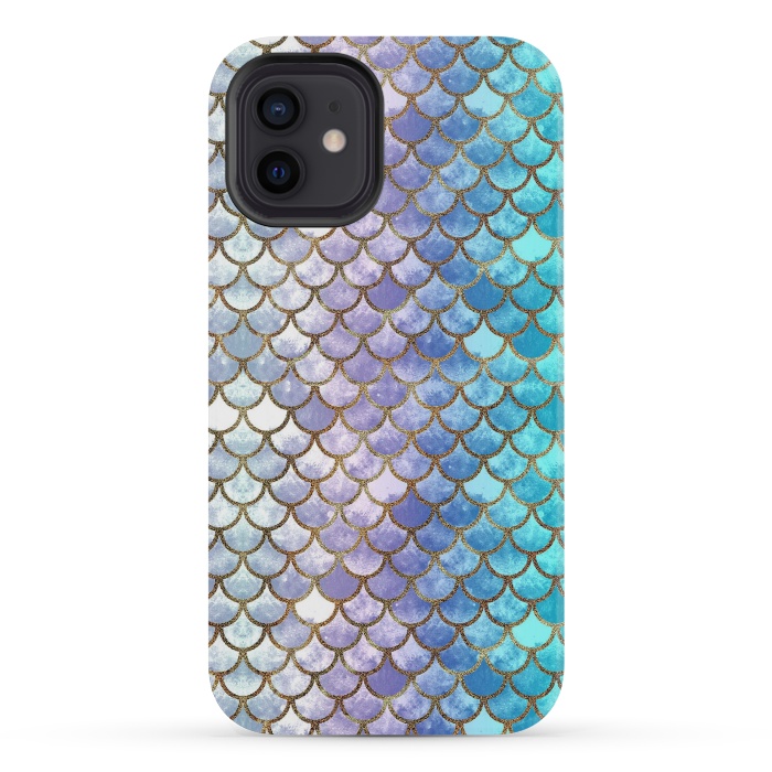 iPhone 12 mini StrongFit Pretty Mermaid Scales 38 by Angelika Parker