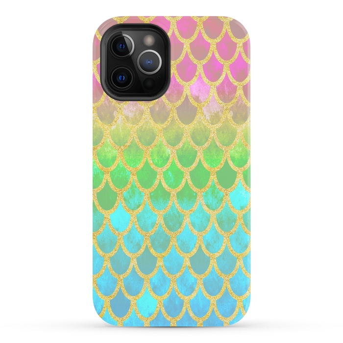 iPhone 12 Pro StrongFit Pretty Mermaid Scales 115 by Angelika Parker