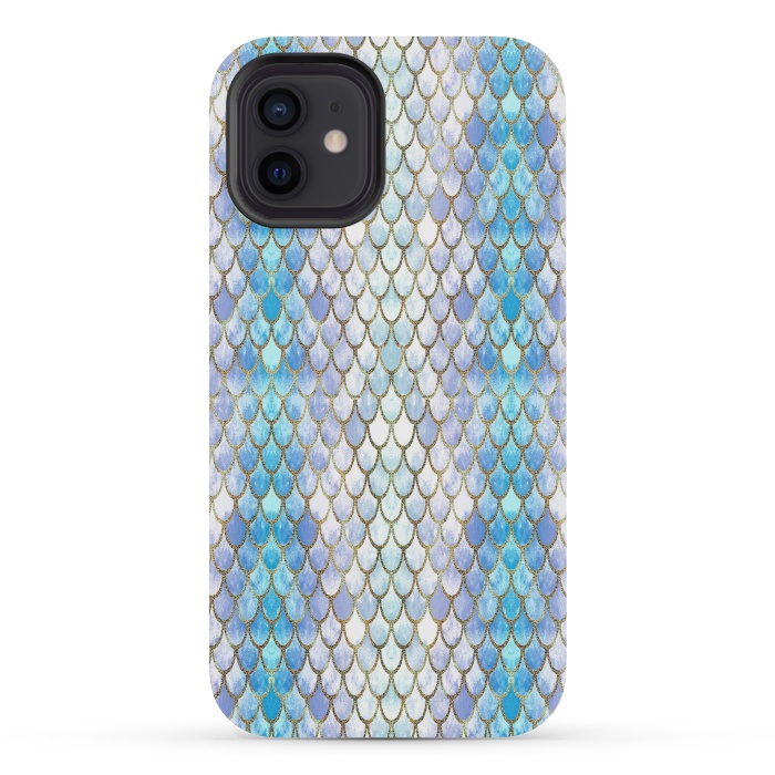 iPhone 12 mini StrongFit Pretty Mermaid Scales 41 by Angelika Parker