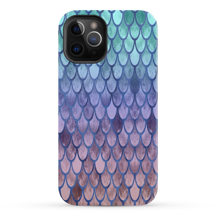 iPhone 12 Pro StrongFit Pretty Mermaid Scales 99 by Angelika Parker