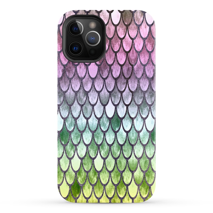 iPhone 12 Pro StrongFit Pretty Mermaid Scales 119 by Angelika Parker
