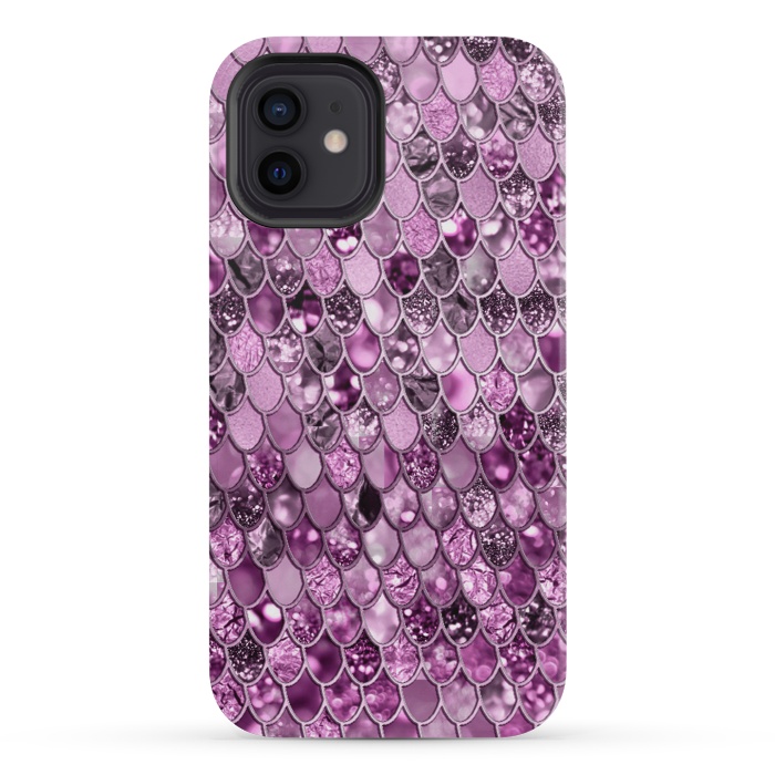 iPhone 12 mini StrongFit Purple and Violet Trendy Shine Mermaid Scales by  Utart