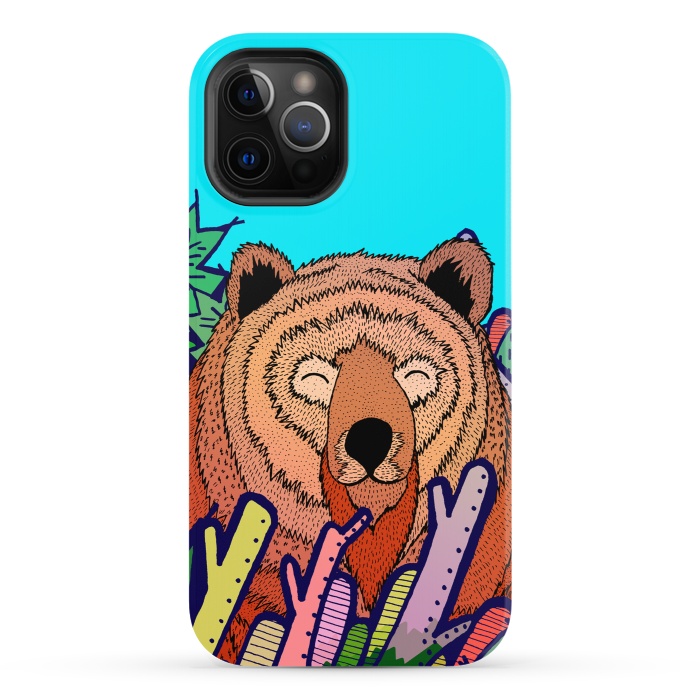 iPhone 12 Pro StrongFit The bear in the leaves by Steve Wade (Swade)