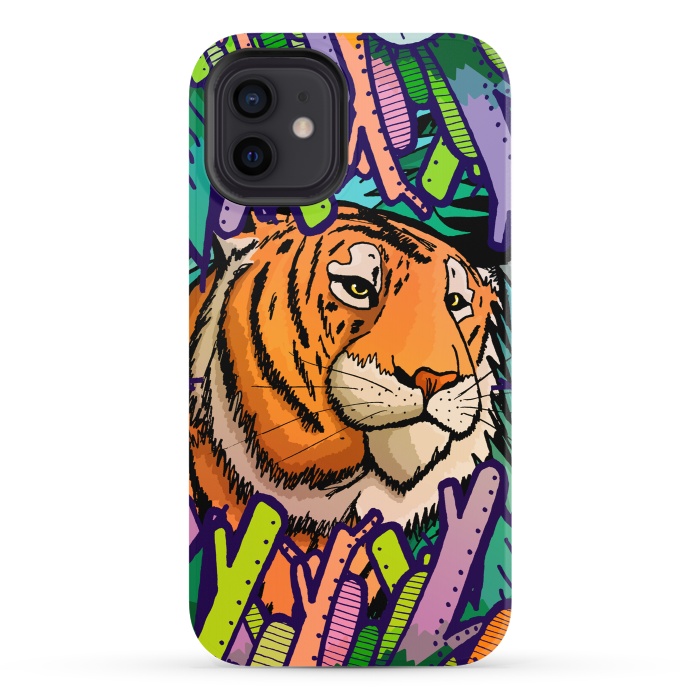 iPhone 12 StrongFit Tiger in the undergrowth  by Steve Wade (Swade)