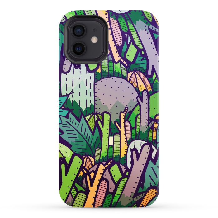iPhone 12 StrongFit Jungle Cactus by Steve Wade (Swade)