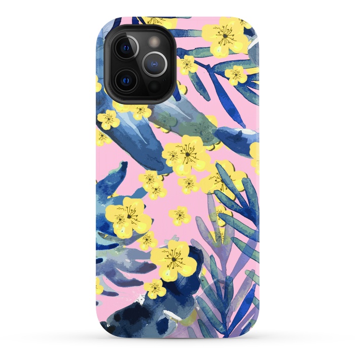 iPhone 12 Pro StrongFit Tropical Flower by MUKTA LATA BARUA