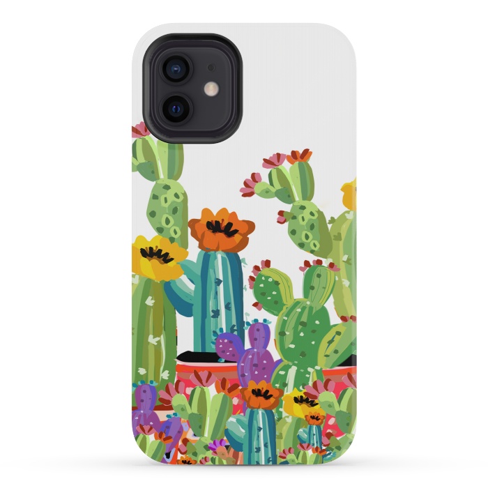 iPhone 12 mini StrongFit cactus land by MUKTA LATA BARUA