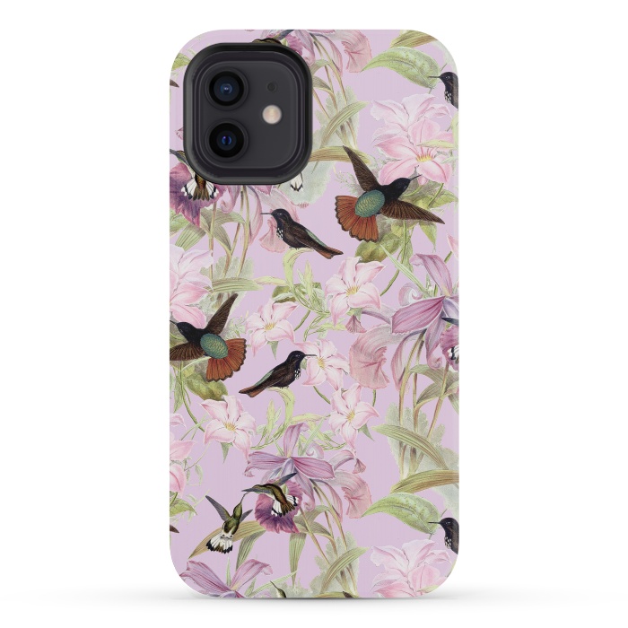 iPhone 12 mini StrongFit Flower and Bird Jungle  by  Utart