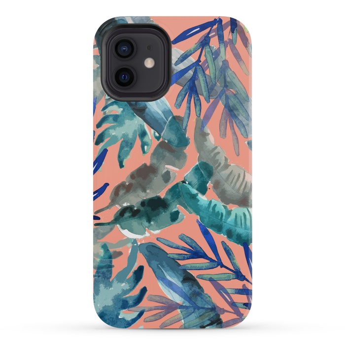 iPhone 12 mini StrongFit Tropical Mix Coral by MUKTA LATA BARUA