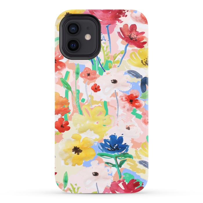 iPhone 12 StrongFit Watercolor Florals 002 by MUKTA LATA BARUA