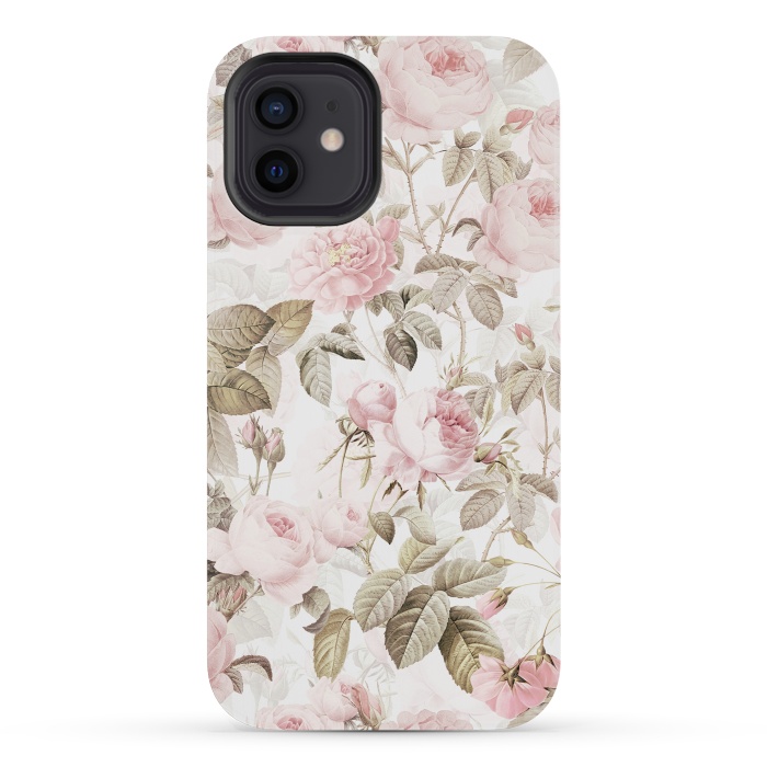 iPhone 12 mini StrongFit Romantic Vintage Roses Pattern by  Utart