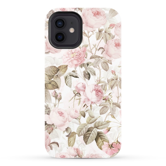 iPhone 12 StrongFit Romantic Vintage Roses Pattern by  Utart