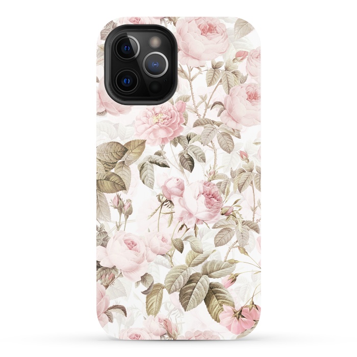 iPhone 12 Pro StrongFit Romantic Vintage Roses Pattern by  Utart
