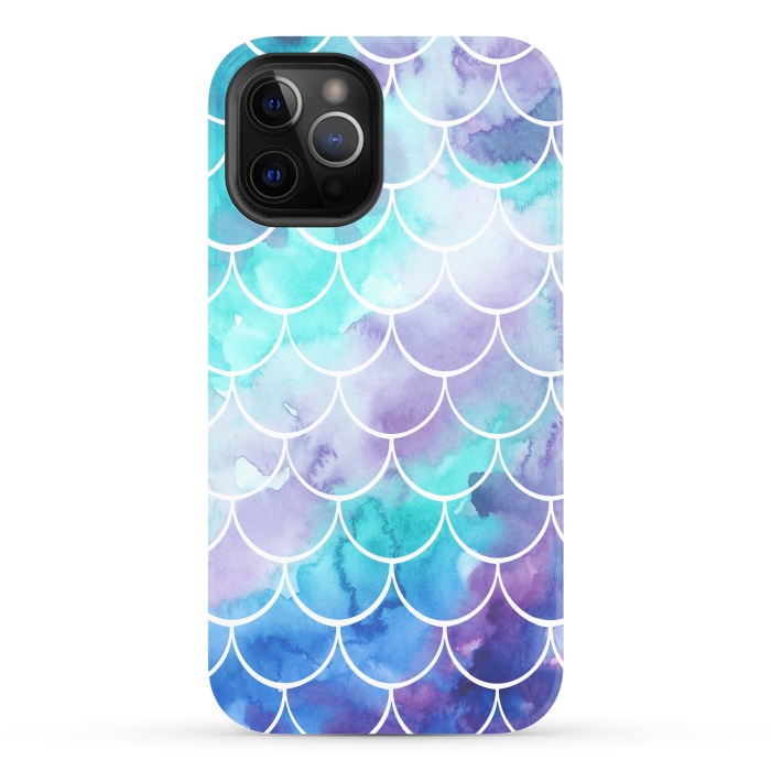 iPhone 12 Pro StrongFit Pastel Clouds Mermaids Tail by Becky Starsmore