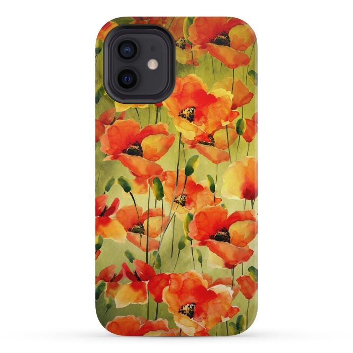 iPhone 12 mini StrongFit Poppy Fields forever by  Utart