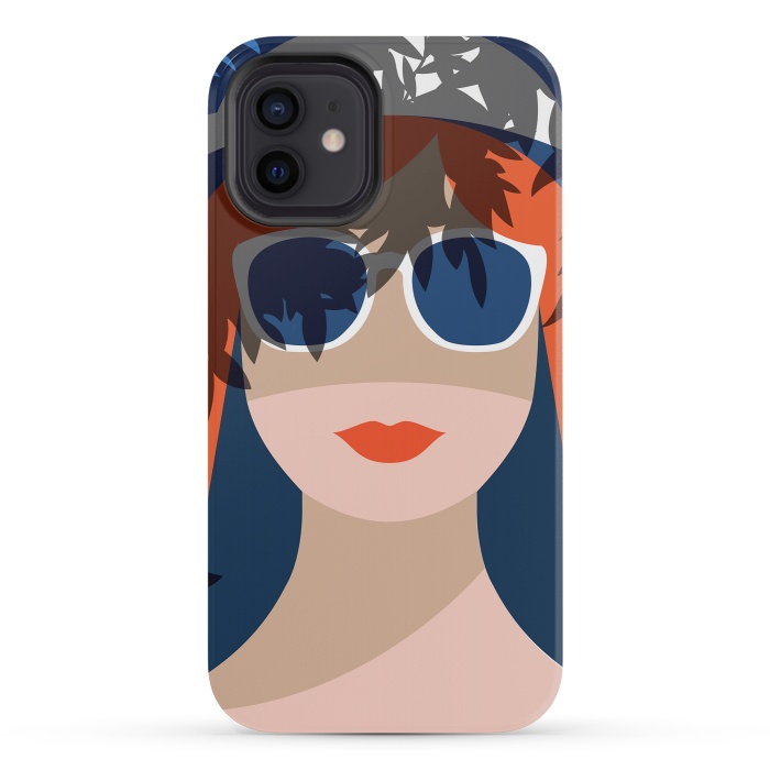 iPhone 12 mini StrongFit Girl with Sunglasses by DaDo ART