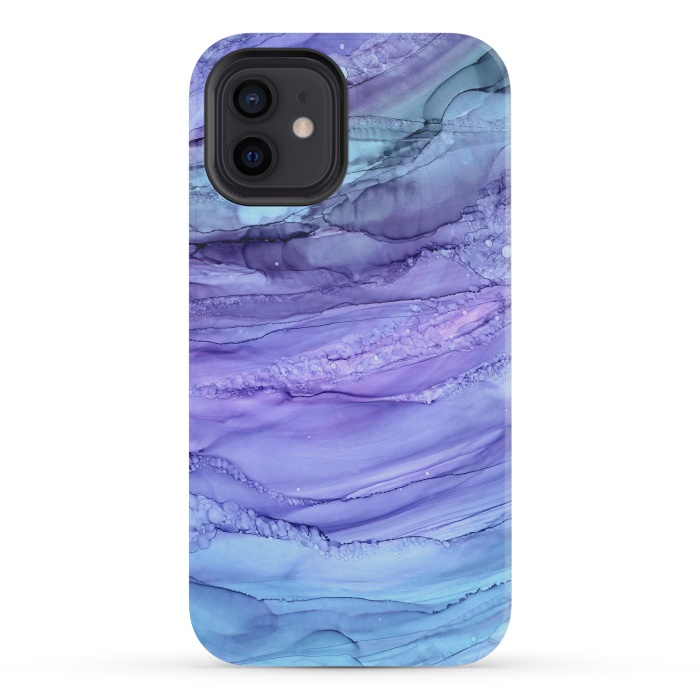 iPhone 12 mini StrongFit Purple Mermaid Marble by Becky Starsmore