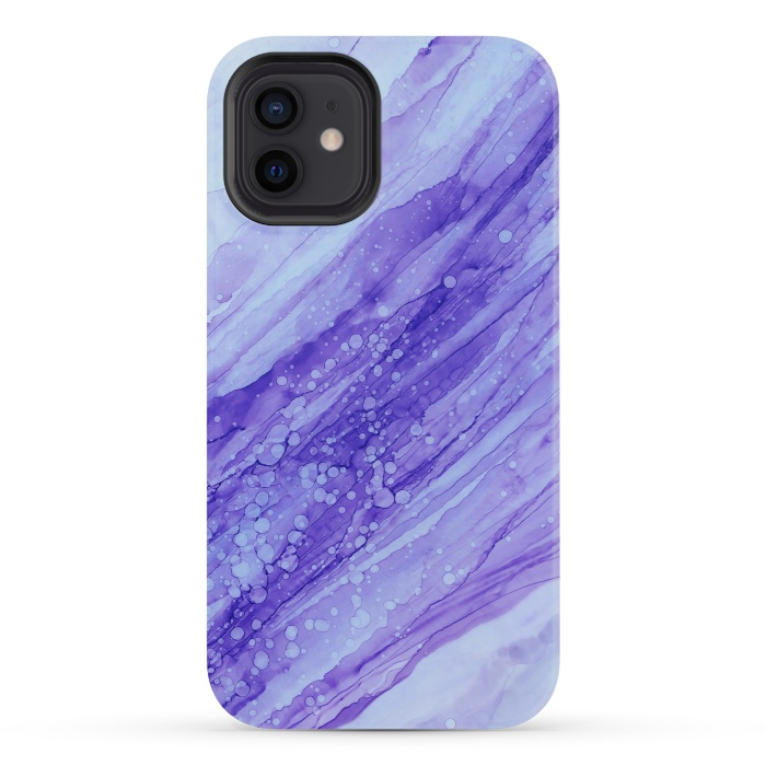 iPhone 12 mini StrongFit Purple Marble Print by Becky Starsmore