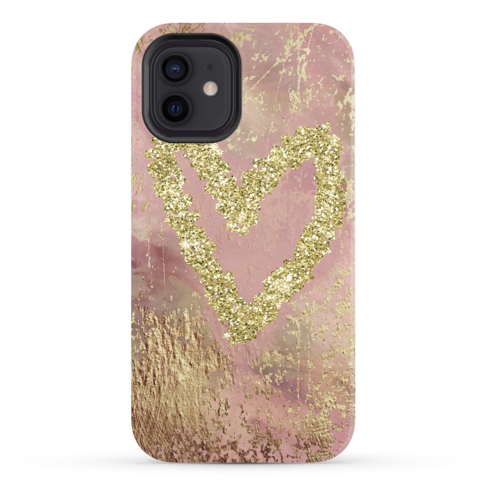 iPhone 12 StrongFit Sparkling Heart by Andrea Haase