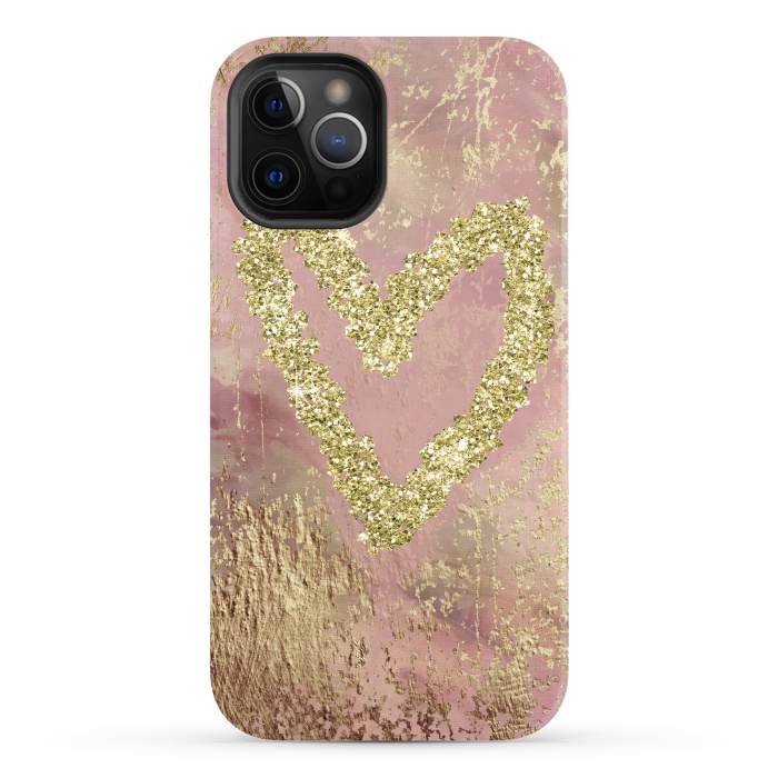 iPhone 12 Pro StrongFit Sparkling Heart by Andrea Haase