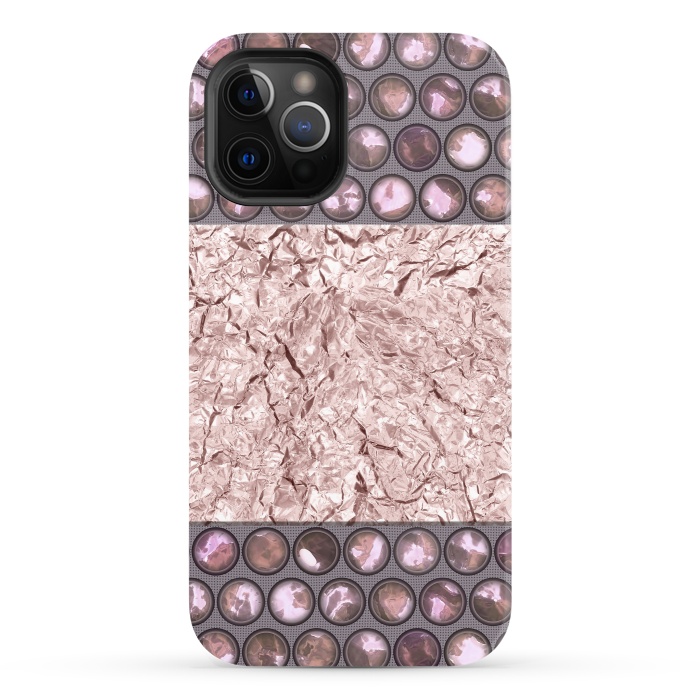 iPhone 12 Pro StrongFit Rose Gold Shiny Elegance by Andrea Haase