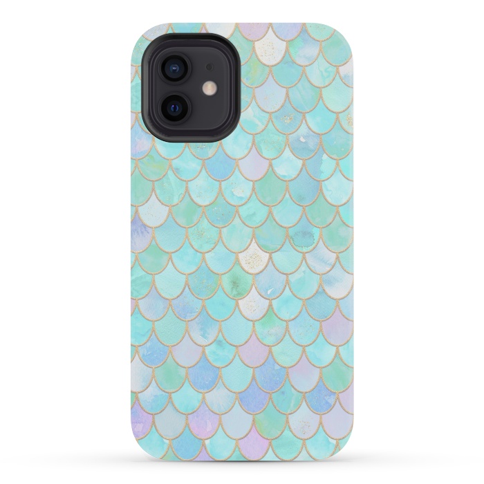 iPhone 12 mini StrongFit Pastel Trendy Chic Mermaid Scales by  Utart