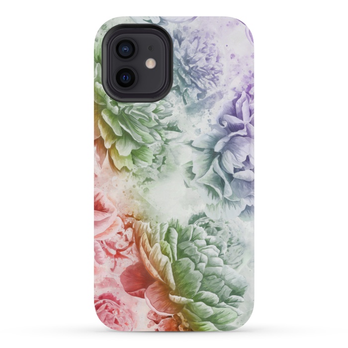 iPhone 12 mini StrongFit Soft Flowers by Creativeaxle