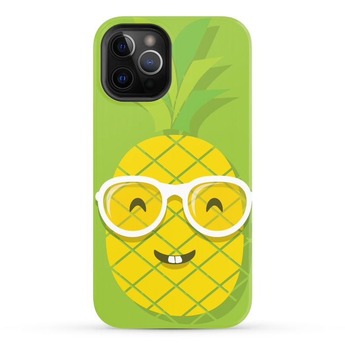 iPhone 12 Pro StrongFit Summer Fun - Smiling Pineapple by DaDo ART
