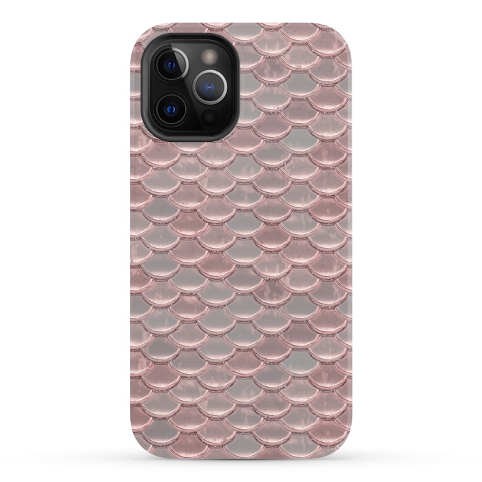 iPhone 12 Pro StrongFit Pink Snake Skin by Andrea Haase