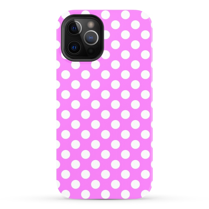iPhone 12 Pro StrongFit Polka Dots Pink by Alemi