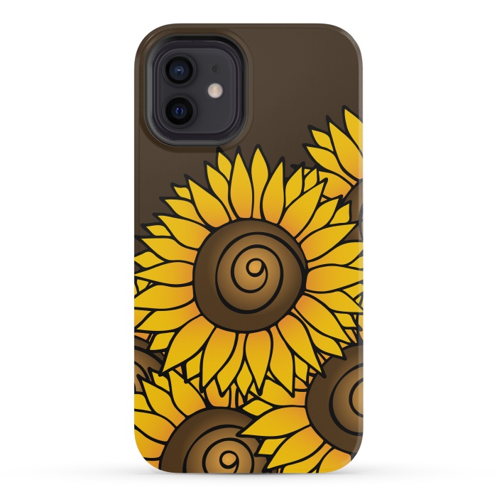 iPhone 12 mini StrongFit Sunflower by Majoih