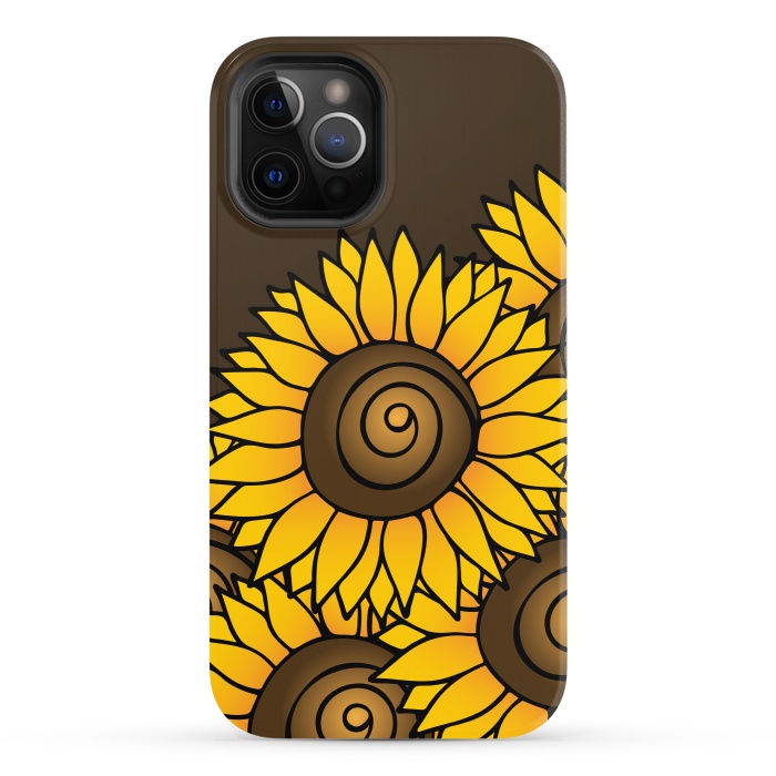 iPhone 12 Pro StrongFit Sunflower by Majoih