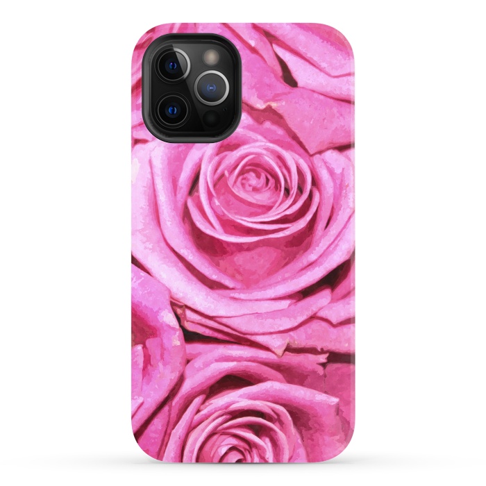 iPhone 12 Pro StrongFit Pink Roses  by Alemi