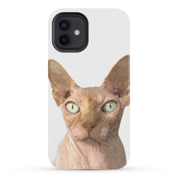 iPhone 12 mini StrongFit Sphynx Cat Portrait by Alemi