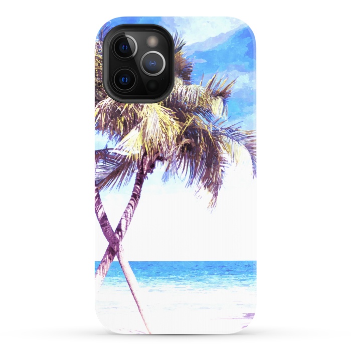 iPhone 12 Pro StrongFit Palm Trees Beach by Alemi